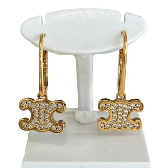 CELINE Gold Earrings - Picture 1 of 7